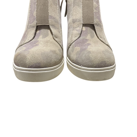 Linea Paolo 8 Camo Women's Booties Suede felicia Wedge Ankle Side Zip - Picture 4 of 9